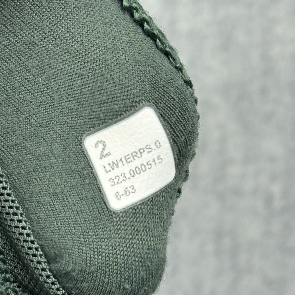 Lululemon Tank Top Womens 2 Green Ribbed Nulu Asymmetrical Yoga Workout W1ERPS - Picture 5 of 10